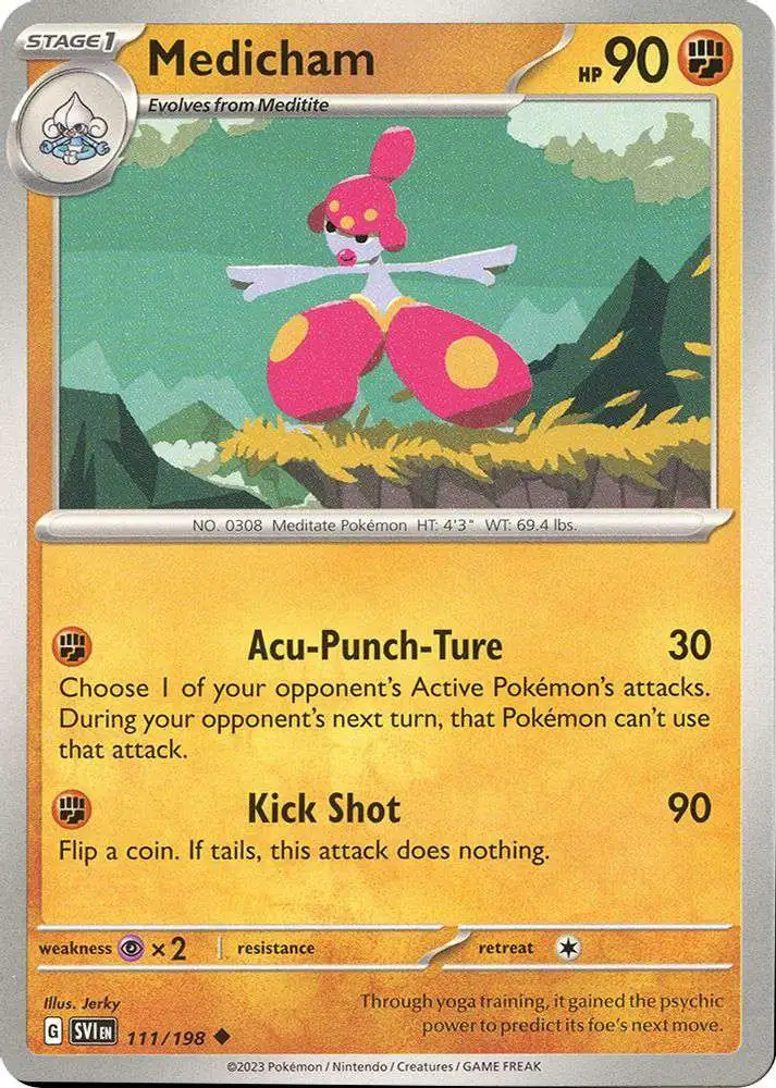 Pokemon Scarlet & Violet Base Set Uncommon Medicham #111