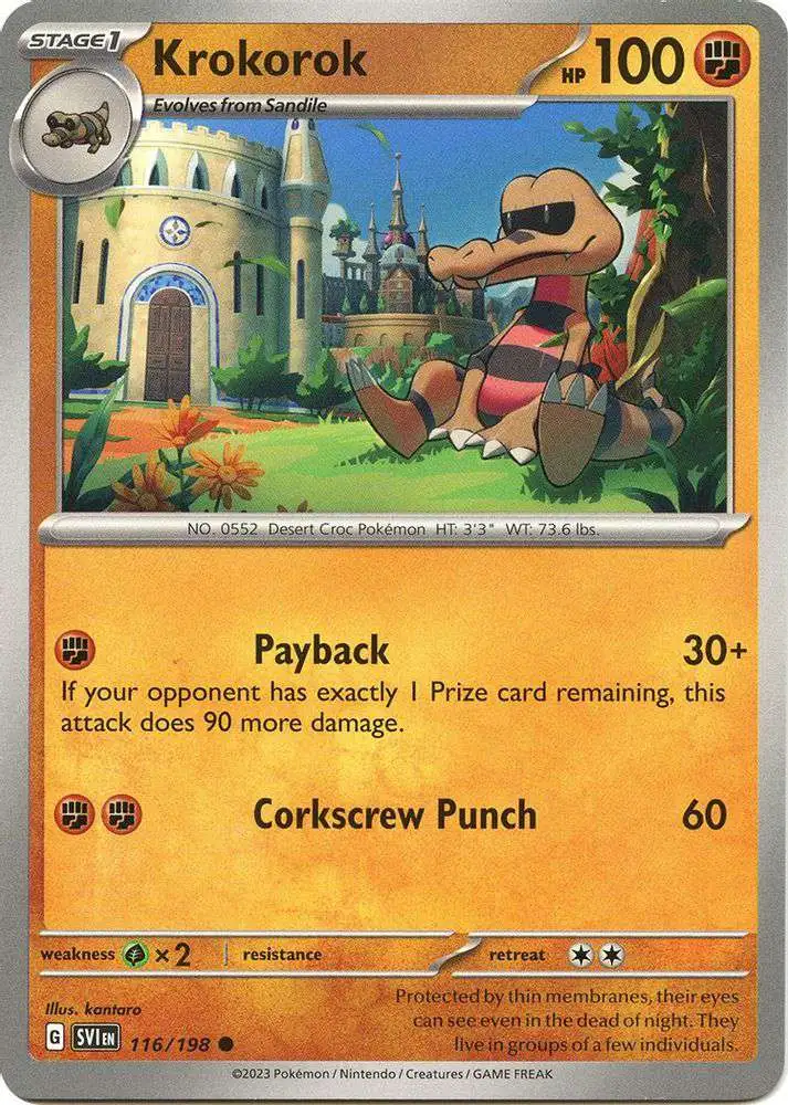 Pokemon Scarlet & Violet Base Set Common Krokorok #116