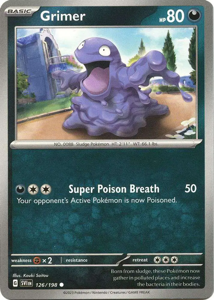 Pokemon Scarlet & Violet Base Set Common Grimer #126