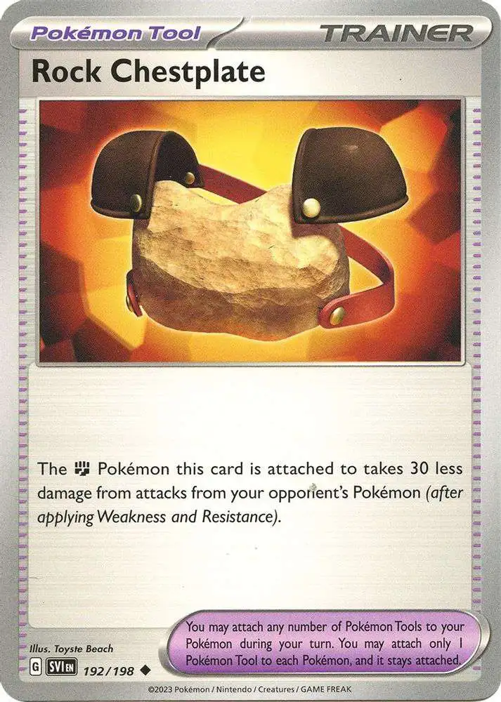 Pokemon Scarlet Violet Base Set Single Card Uncommon Rock Chestplate 192 -  ToyWiz