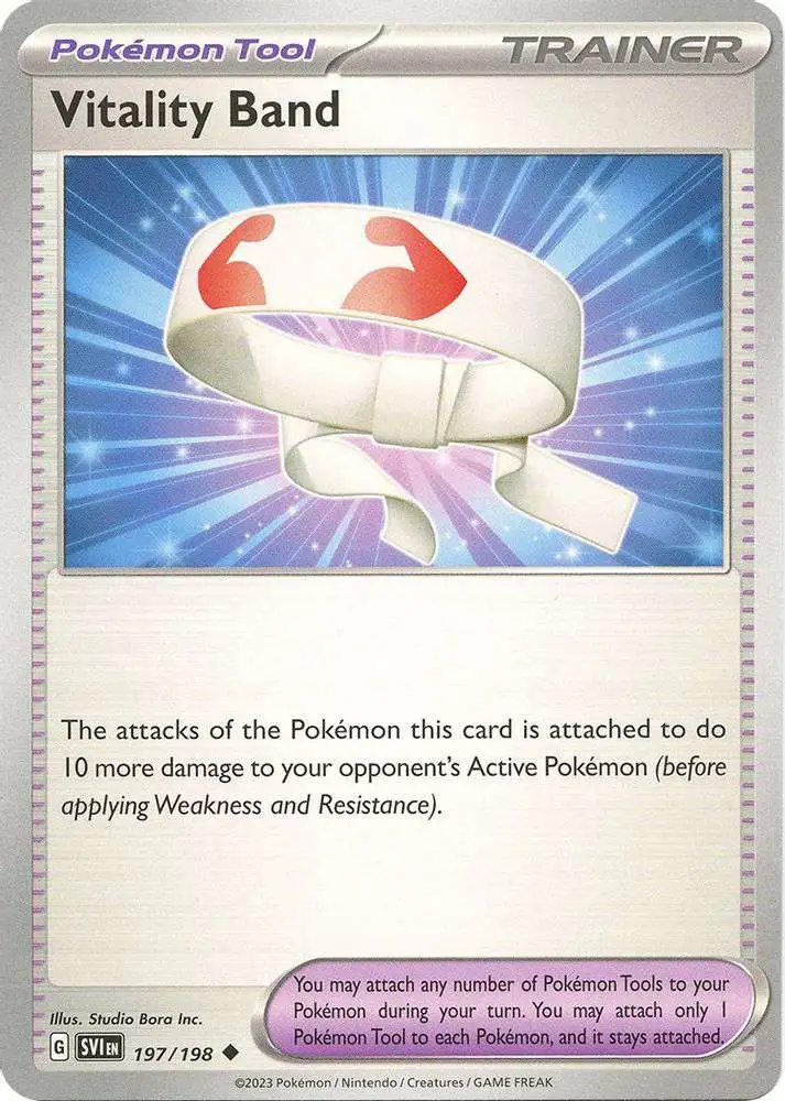 Pokemon Scarlet & Violet Base Set Uncommon Vitality Band #197