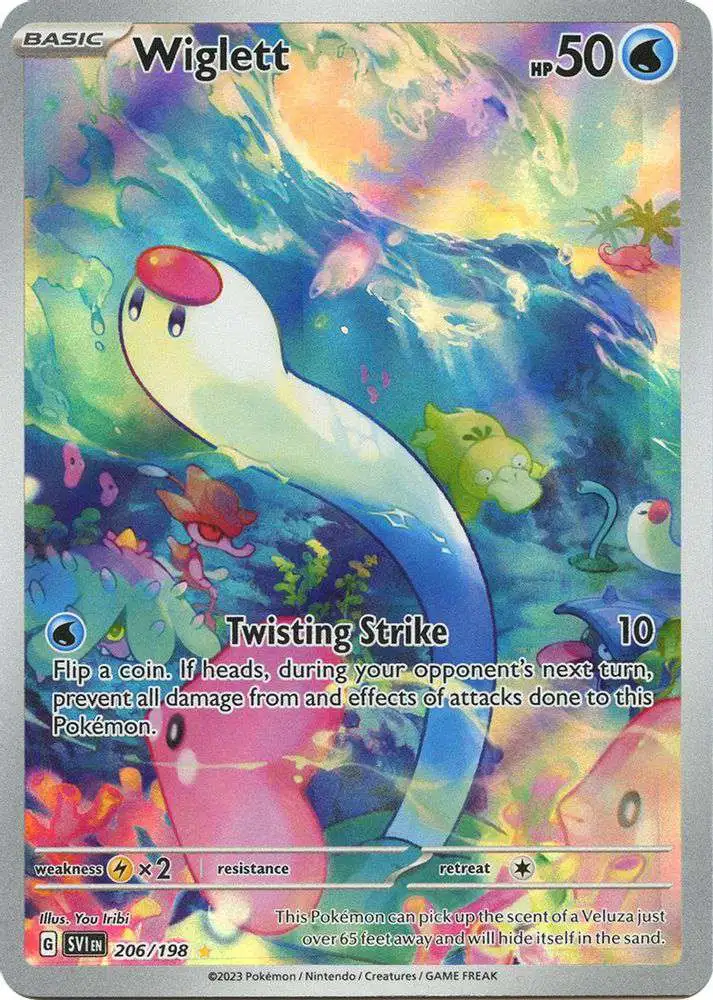 Pokemon Scarlet & Violet Base Set Illustration Rare Wiglett #206 [Illustration Rare]