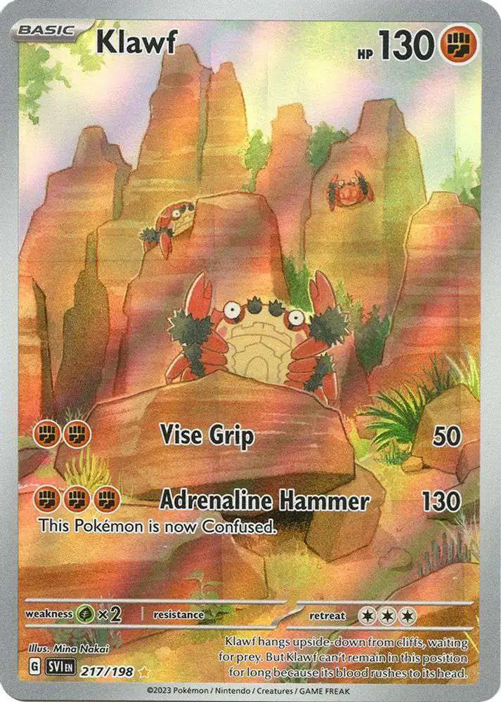 Pokemon Scarlet & Violet Base Set Illustration Rare Klawf #217 [Illustration Rare]