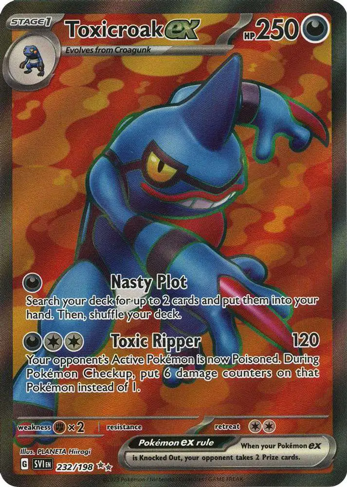 Pokemon Scarlet & Violet Base Set Ultra Rare Toxicroak ex #232