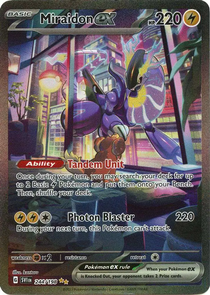 Pokemon - Miraidon EX - 244/198 - Secret Rare - Full Art - Scarlet&Violet  -NM/M