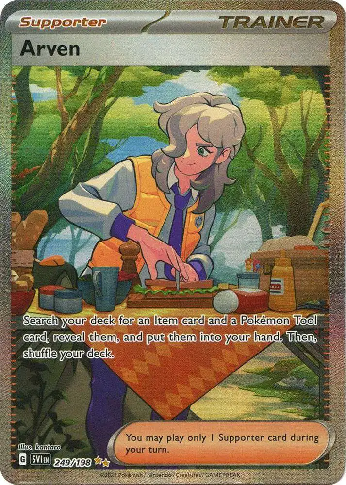 Pokemon Scarlet & Violet Base Set Special Illustration Rare Arven #249