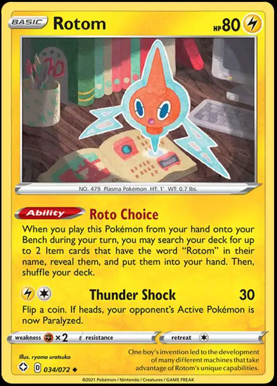 Pokemon Shining Fates Uncommon Rotom #34