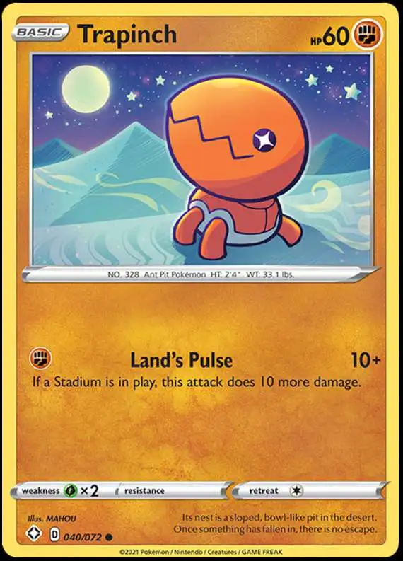 Pokemon Shining Fates Common Trapinch #40