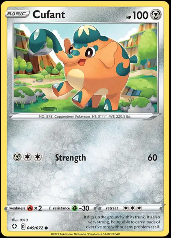 Pokemon Shining Fates Common Cufant #49