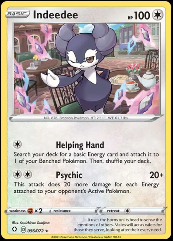 Pokemon Shining Fates Holo Rare Indeedee #56