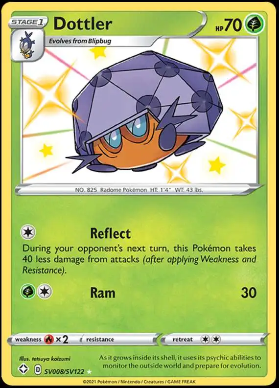 Pokemon Shining Fates Shiny Rare Dottler SV008