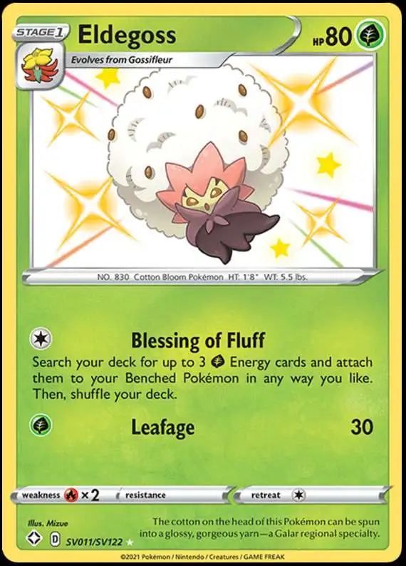 Pokemon Shining Fates Shiny Rare Eldegoss SV011