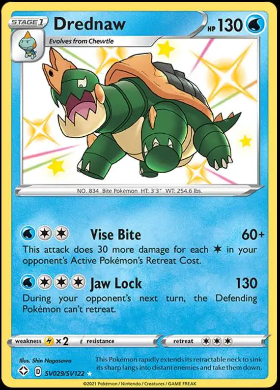 Pokemon Shining Fates Shiny Rare Drednaw SV029