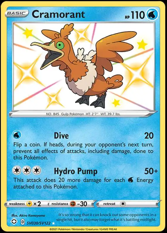 Pokemon Shining Fates Shiny Rare Cramorant SV030