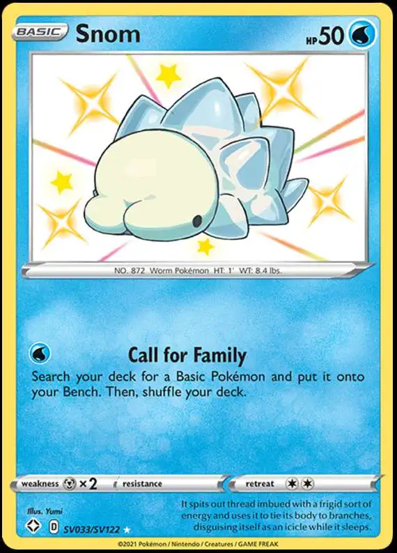 Pokemon Shining Fates Shiny Rare Snom SV033