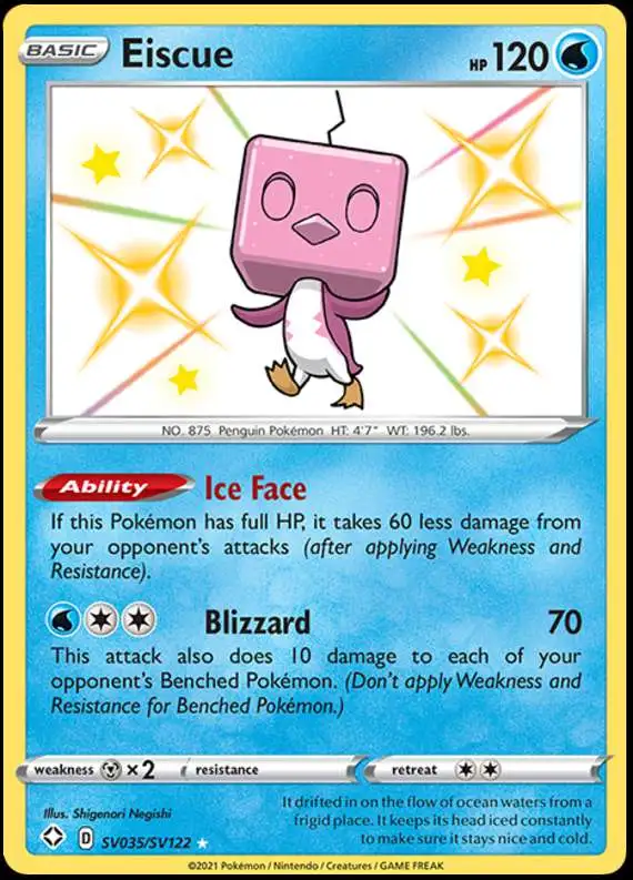 Pokemon Shining Fates Shiny Rare Eiscue SV035