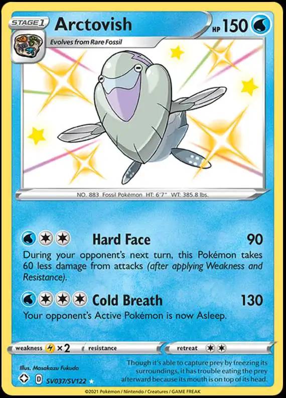 Pokemon Shining Fates Shiny Rare Arctovish SV037