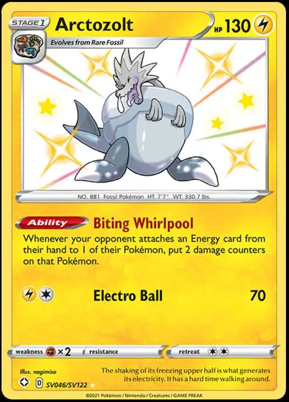 Pokemon Shining Fates Shiny Rare Arctozolt SV046