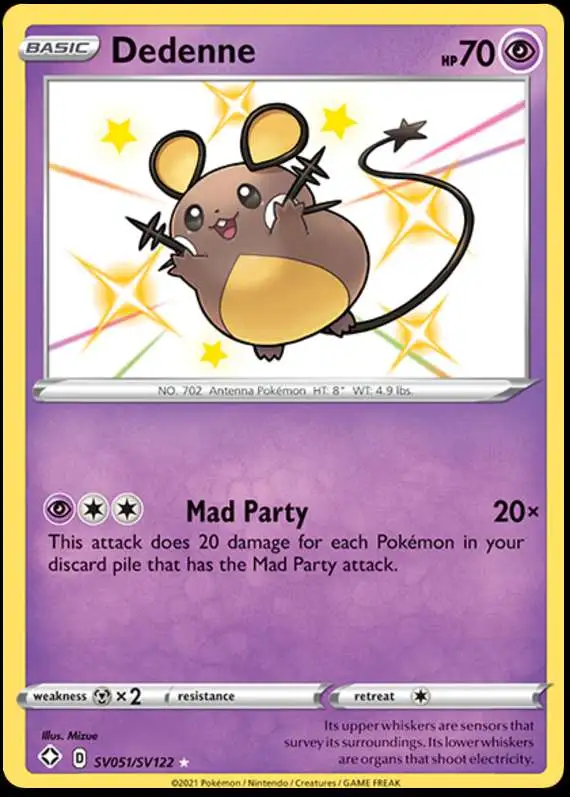 Pokemon Shining Fates Shiny Rare Dedenne SV051