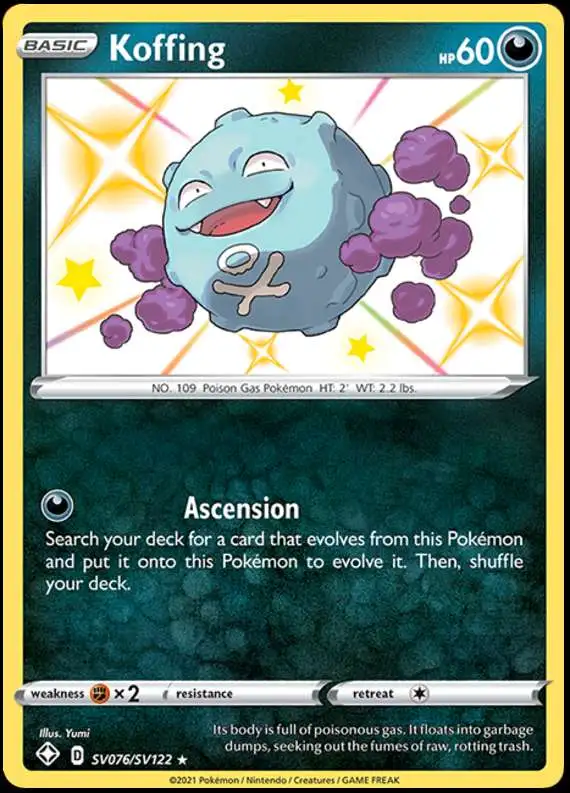 Pokemon Shining Fates Shiny Rare Koffing SV076