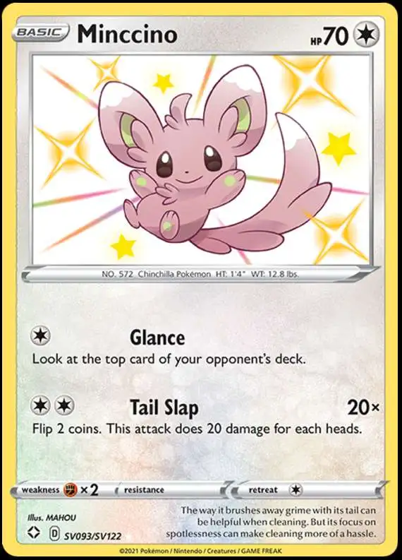 Pokemon Shining Fates Shiny Rare Minccino SV093