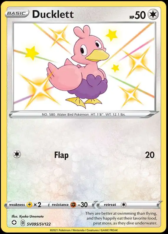 Pokemon Shining Fates Shiny Rare Ducklett SV095