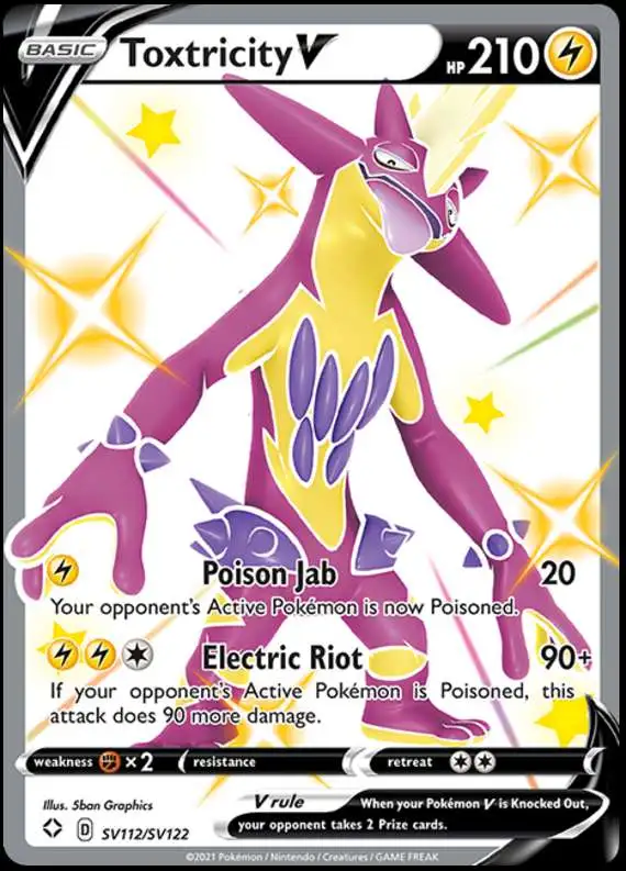 Pokemon Shining Fates Shiny Rare Toxtricity V SV112
