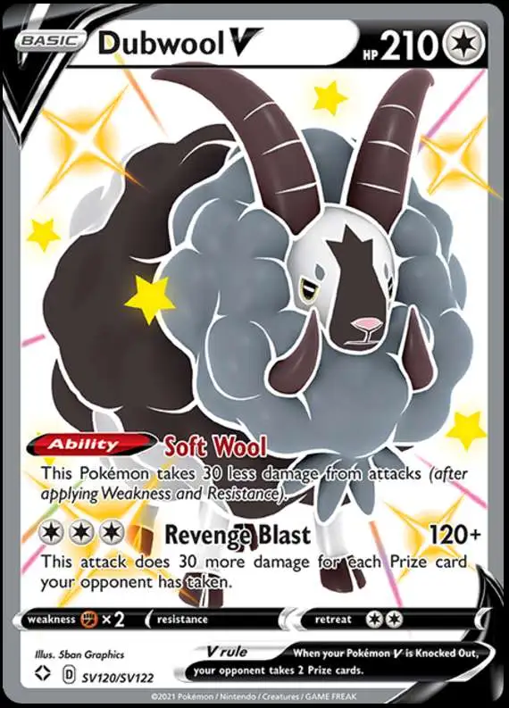 Pokemon Shining Fates Shiny Rare Dubwool V SV120