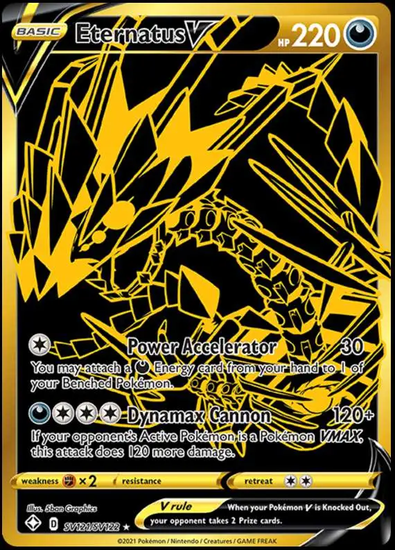 Pokemon Shining Fates Secret Rare Eternatus V SV121