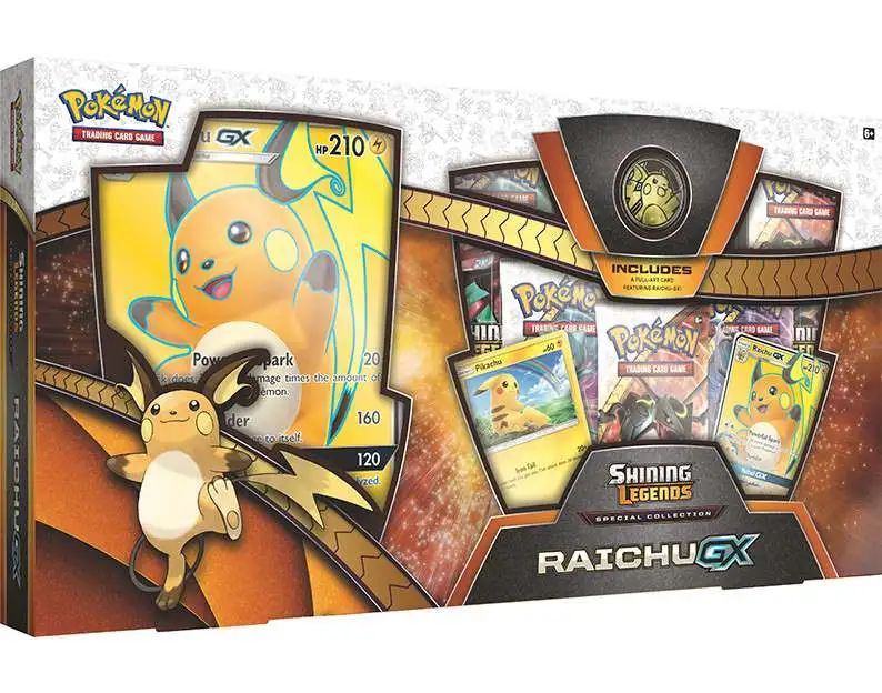 Pokemon Shining Legends Special Collections Raichu-GX Box 5 Booster ...