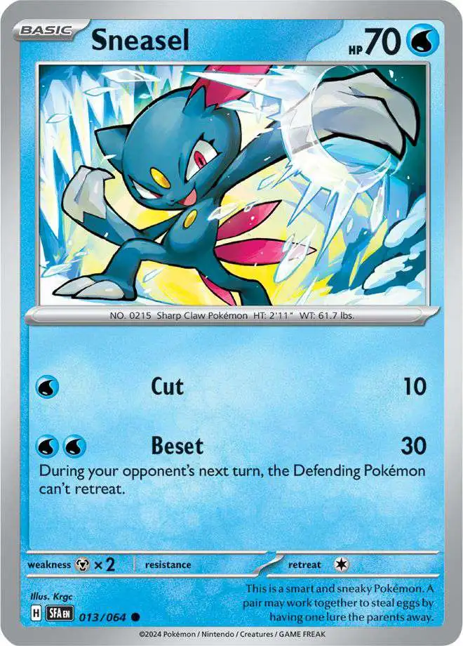 Pokemon Trading Card Game Shrouded Fable Common Sneasel #13