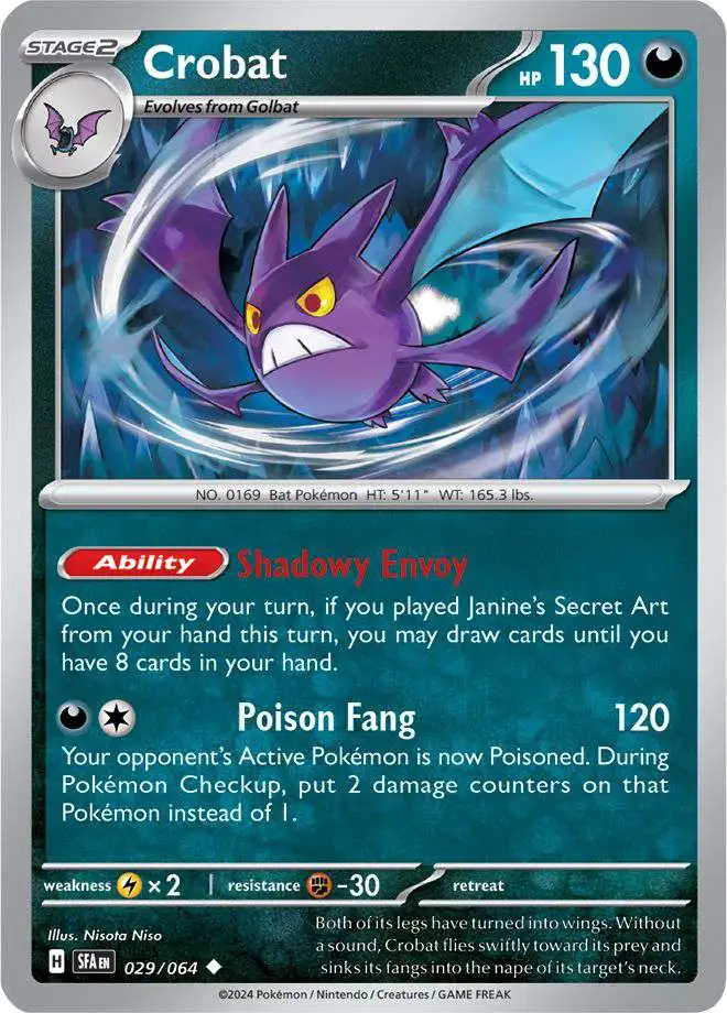 Pokemon Trading Card Game Shrouded Fable Single Card Uncommon Crobat 29 -  ToyWiz