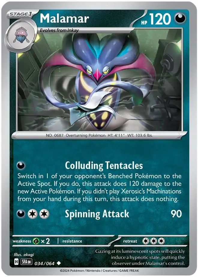 Pokemon Trading Card Game Shrouded Fable Uncommon Malamar #34