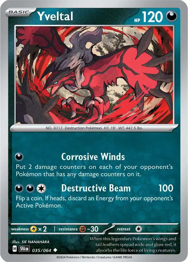Pokemon Trading Card Game Shrouded Fable Uncommon Yveltal #35