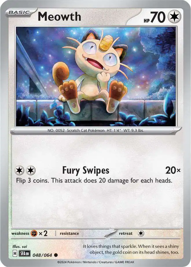 Pokemon Trading Card Game Shrouded Fable Single Card Common Meowth