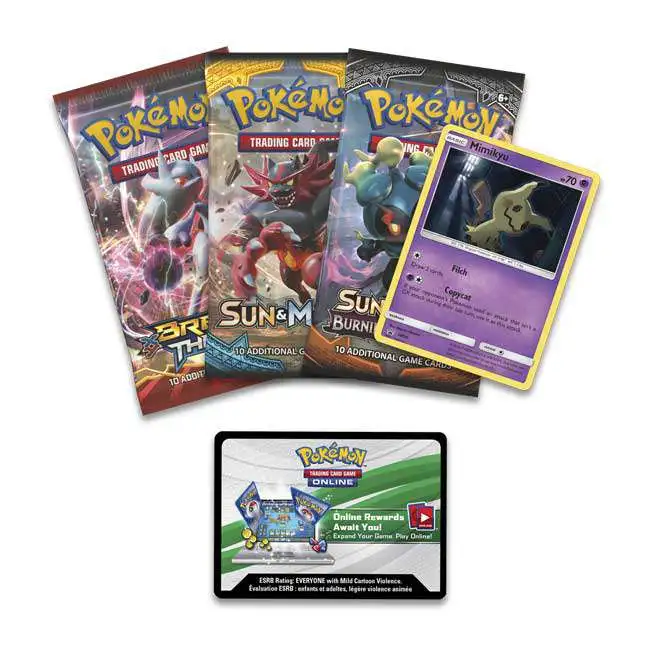 3 Booster Packs, Foil Promo, Dangler Pokemon Sidekick Collection Mimikyu Box 