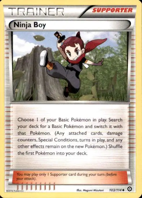 Pokemon Trading Card Game XY Steam Siege Uncommon Ninja Boy #103
