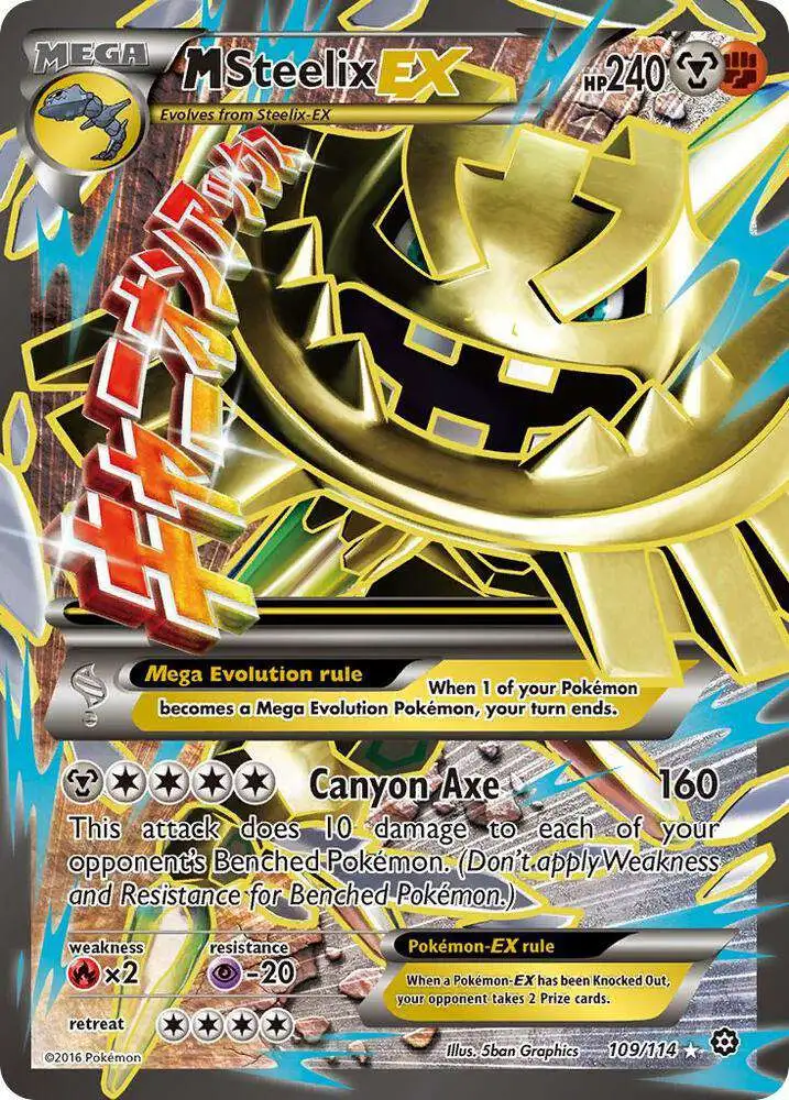 steelix ex pokemon card Pokemon Pocket TCG Card 2 Star Full Art Rainbow Mega Steelix EX Crimson Blaze