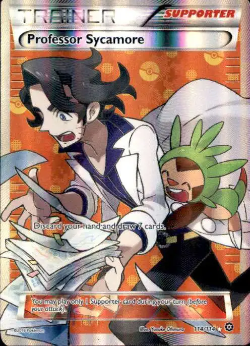 Pokemon Trading Card Game XY Steam Siege Ultra Rare Professor Sycamore #114 [Moderately Played]