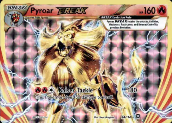 Pokemon Trading Card Game XY Steam Siege Rare BREAK Pyroar BREAK #24