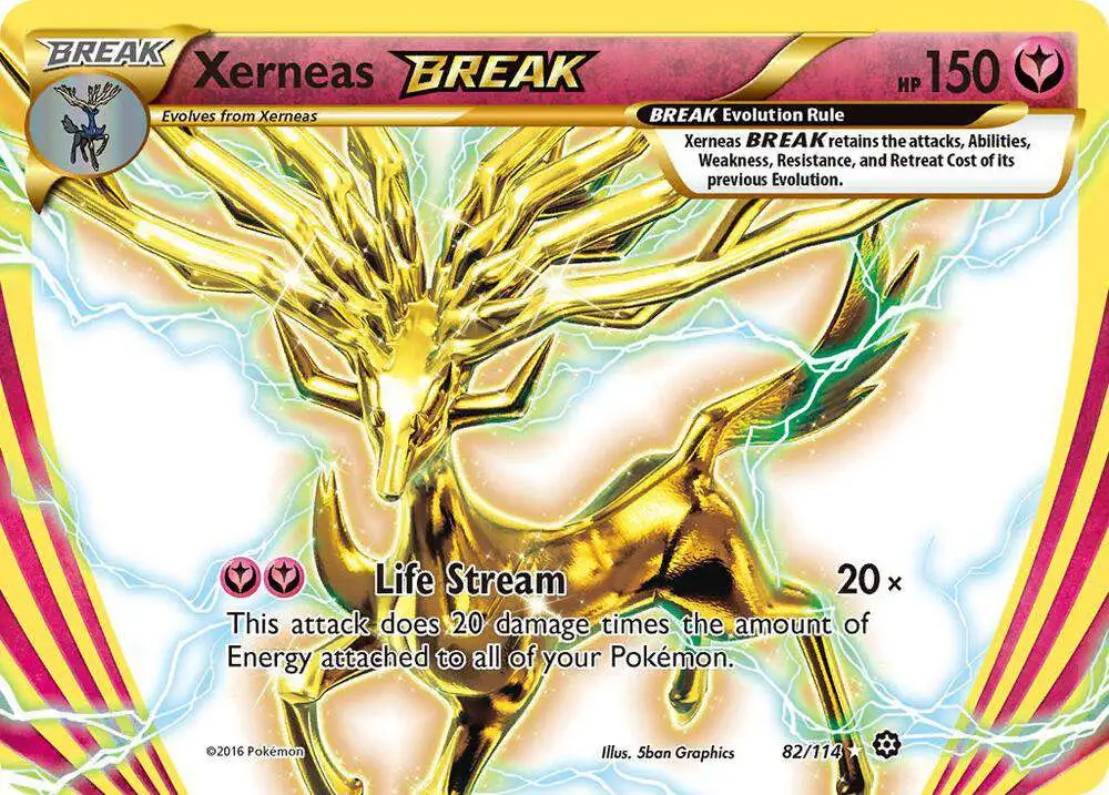 Pokemon Trading Card Game XY Steam Siege Rare BREAK Xerneas BREAK #82 [Lightly Played]