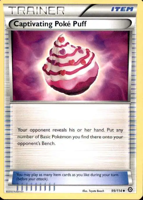 Pokemon Trading Card Game XY Steam Siege Uncommon Captivating Poke Puff #99