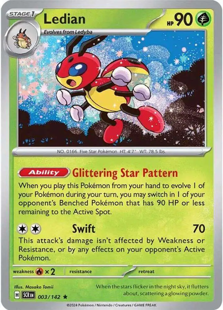 Pokemon Trading Card Game Stellar Crown Rare Ledian #3