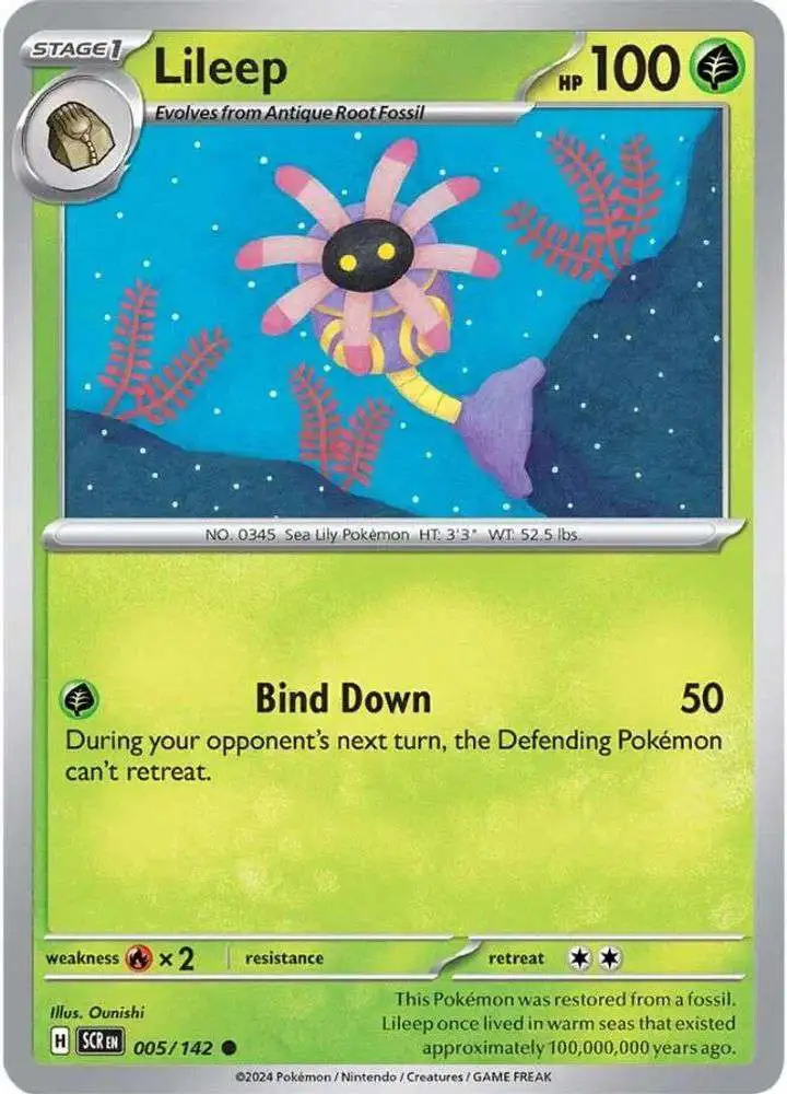 Pokemon Trading Card Game Stellar Crown Single Card Common Lileep 5 - ToyWiz