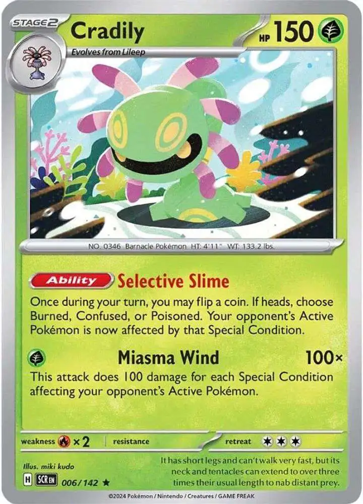 Pokemon Trading Card Game Stellar Crown Rare Cradily #6