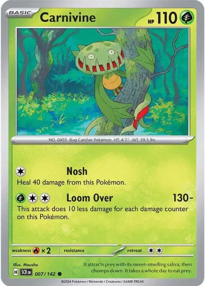 Pokemon Trading Card Game Stellar Crown Common Carnivine #7