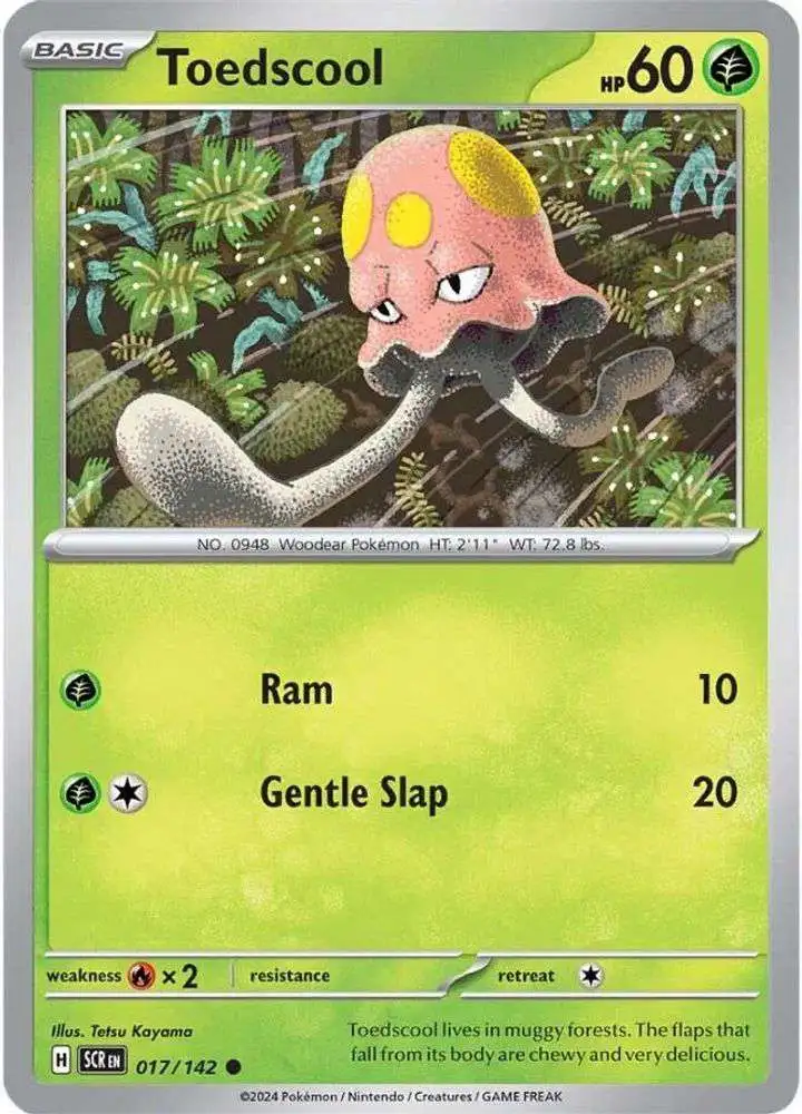 Pokemon Trading Card Game Stellar Crown Common Toedscool #17