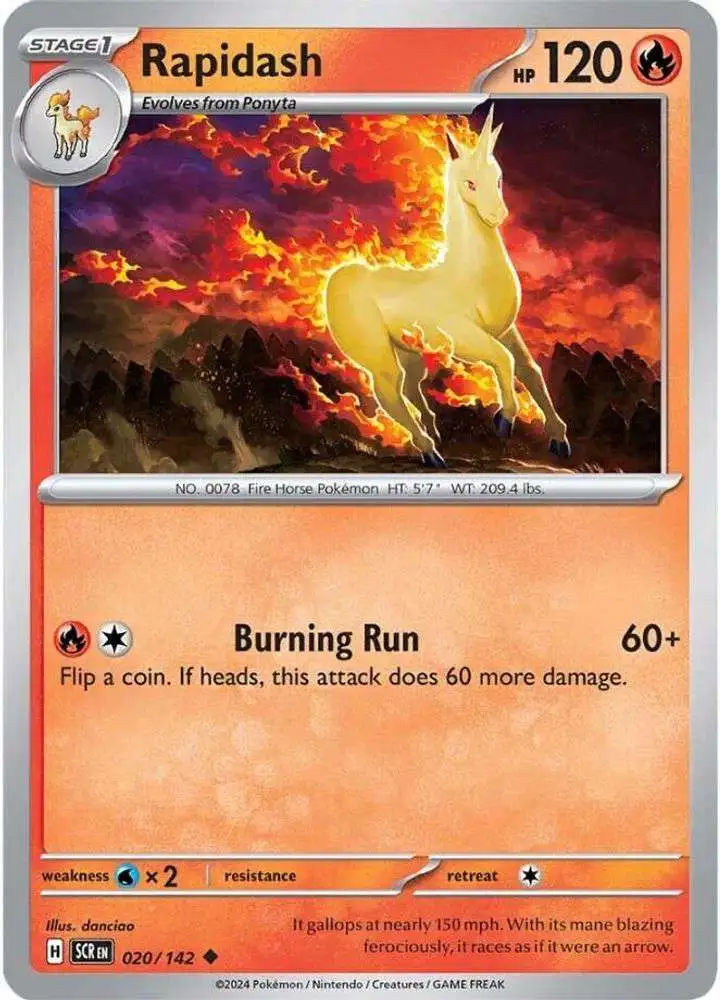 Pokemon Trading Card Game Stellar Crown Uncommon Rapidash #20