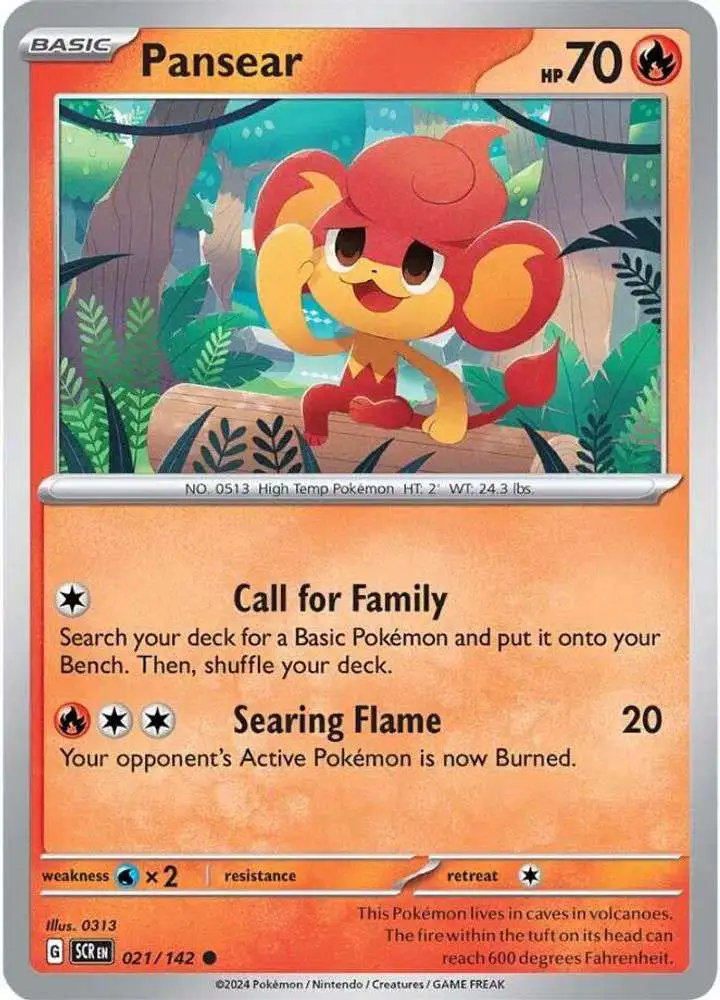 Pokemon Trading Card Game Stellar Crown Common Pansear #21