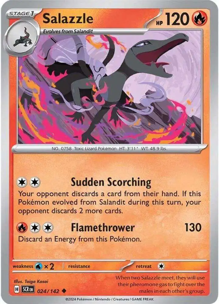 Pokemon Trading Card Game Stellar Crown Uncommon Salazzle #24